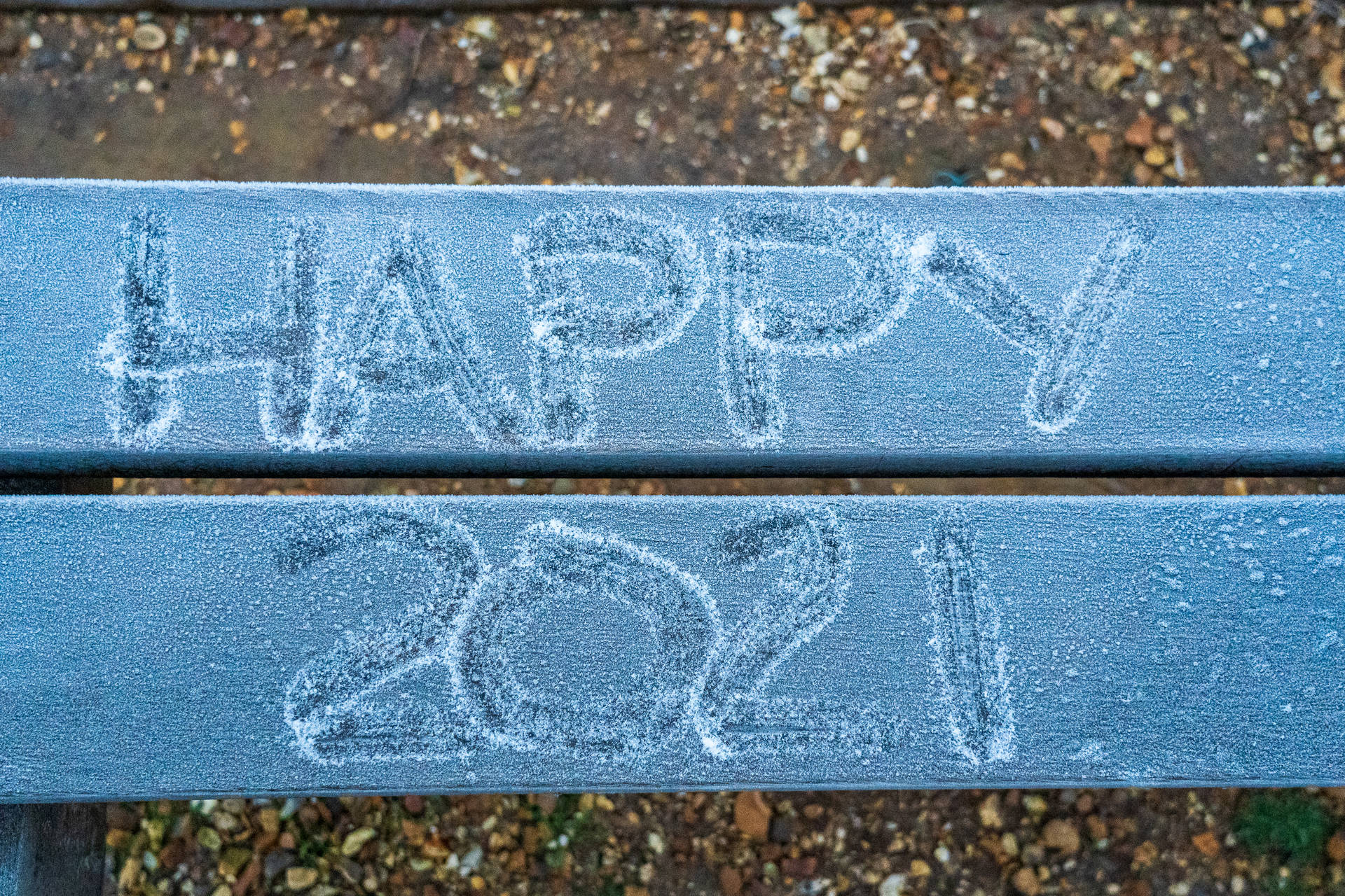 Blue Snow Happy New Year 2021 Background