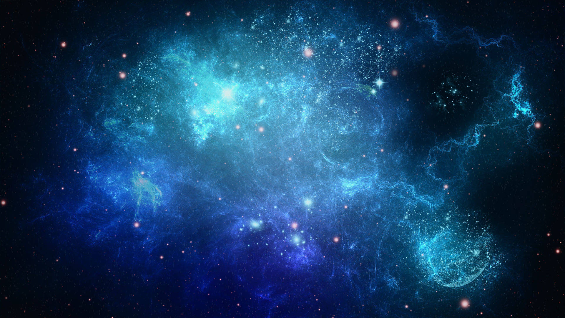 Blue Space Background Background