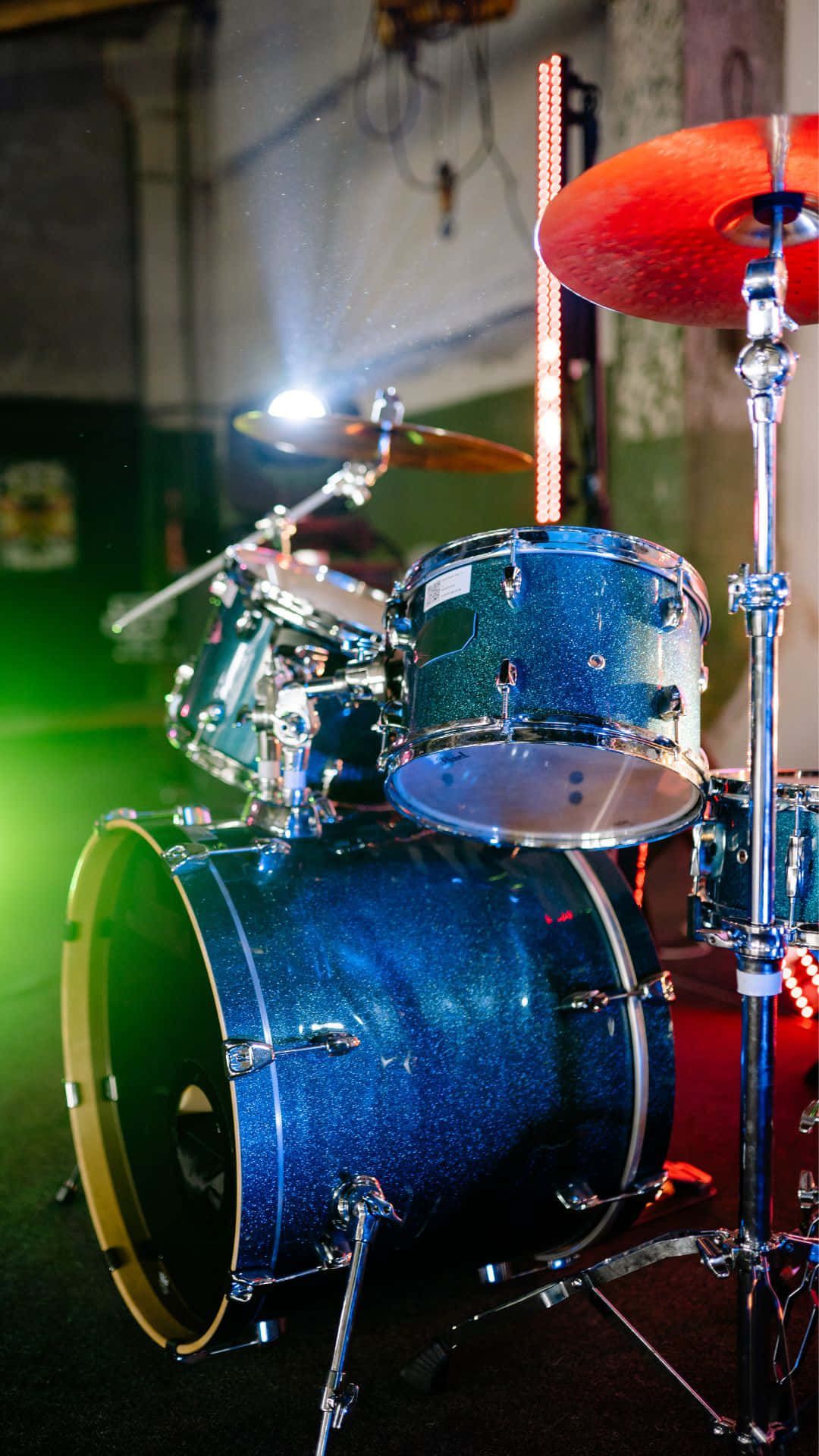 Blue Sparkle Drum Set Stage Lights