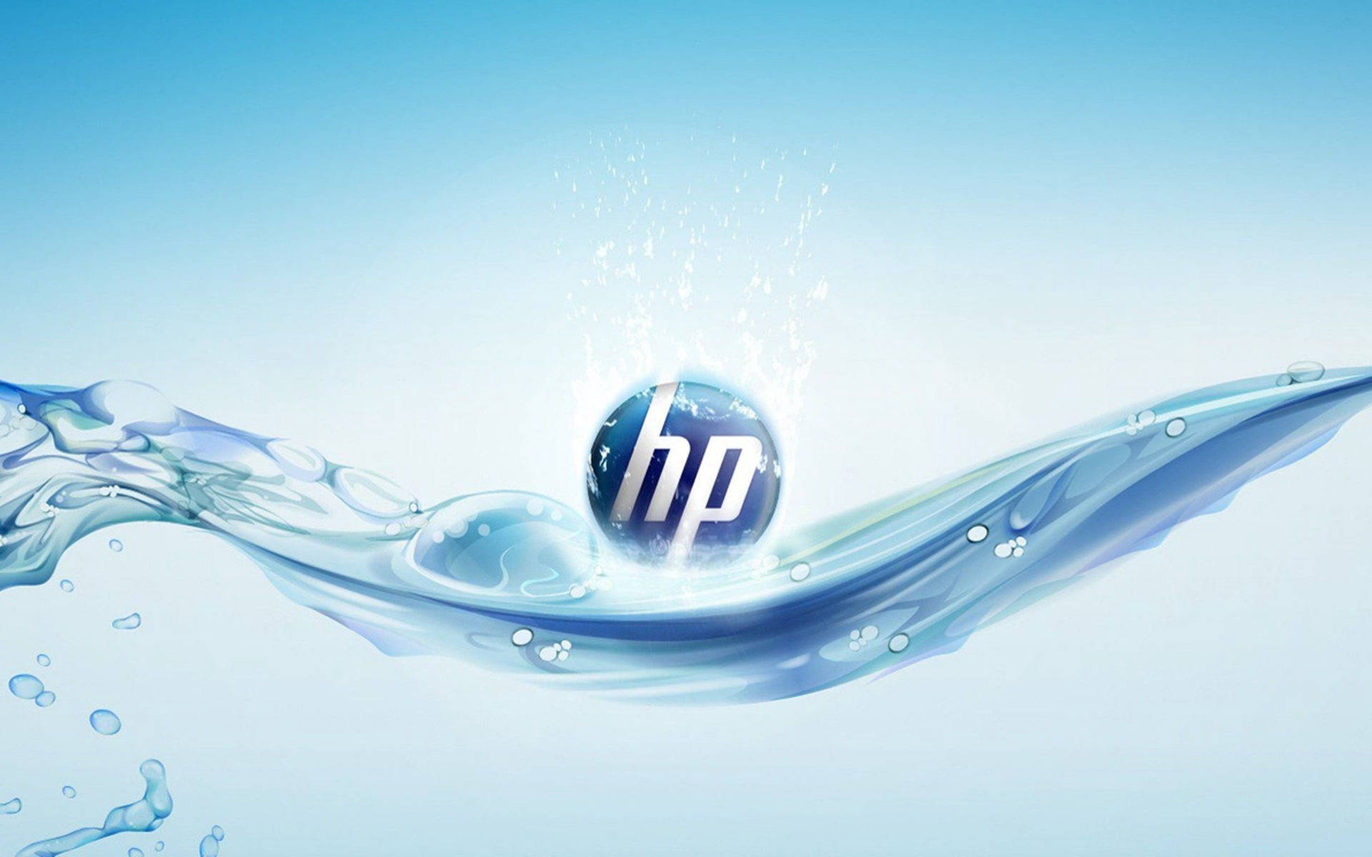 Blue Sphere Hp Laptop Logo Background