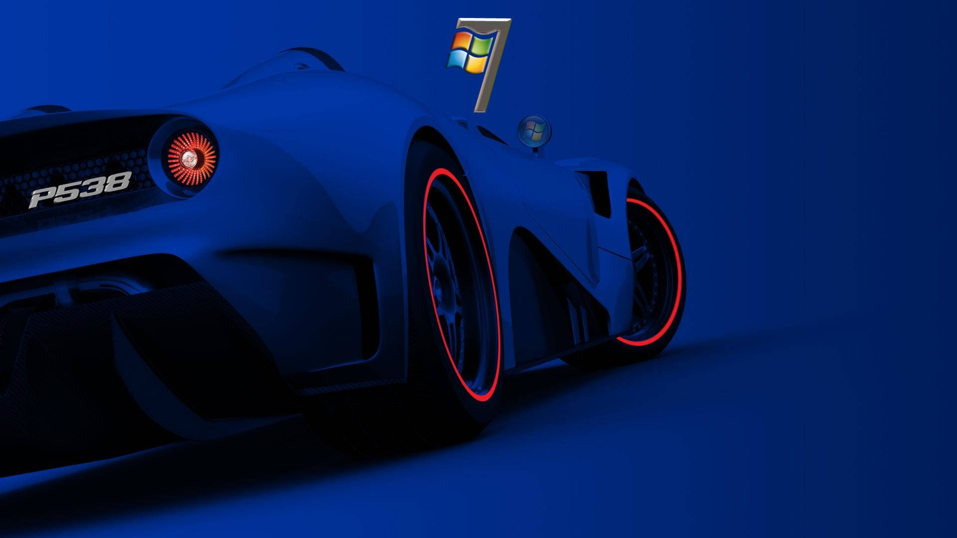 Blue Sports Car Hd Computer Background