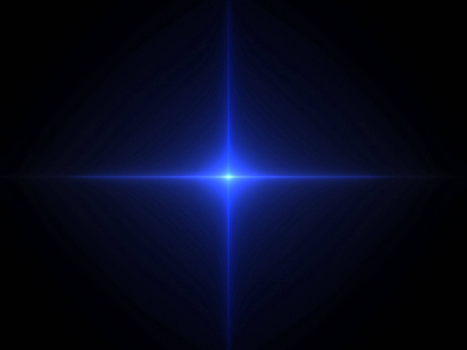 Blue Star Light On Black Background