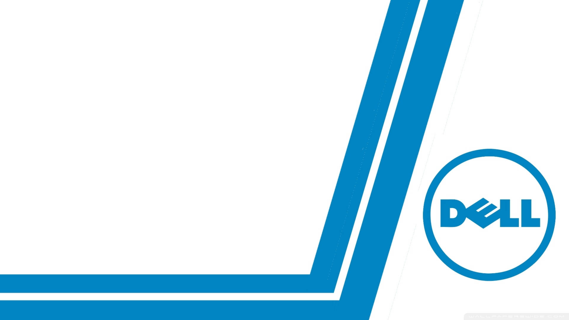 Blue Striped Dell 4k Logo Background