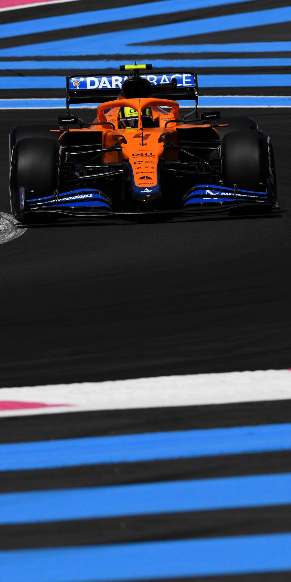 Blue Stripes Lando Norris Background