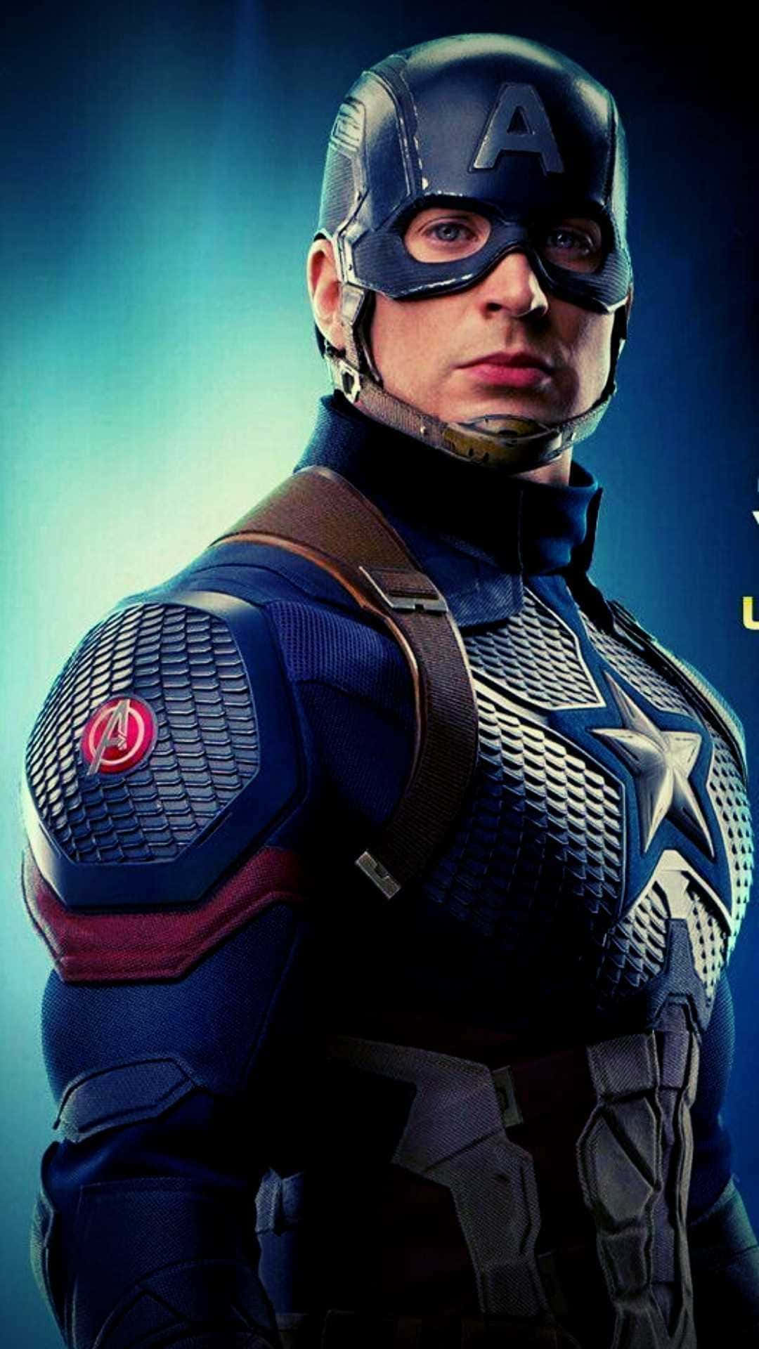 Blue Suit Of Captain America Android Background