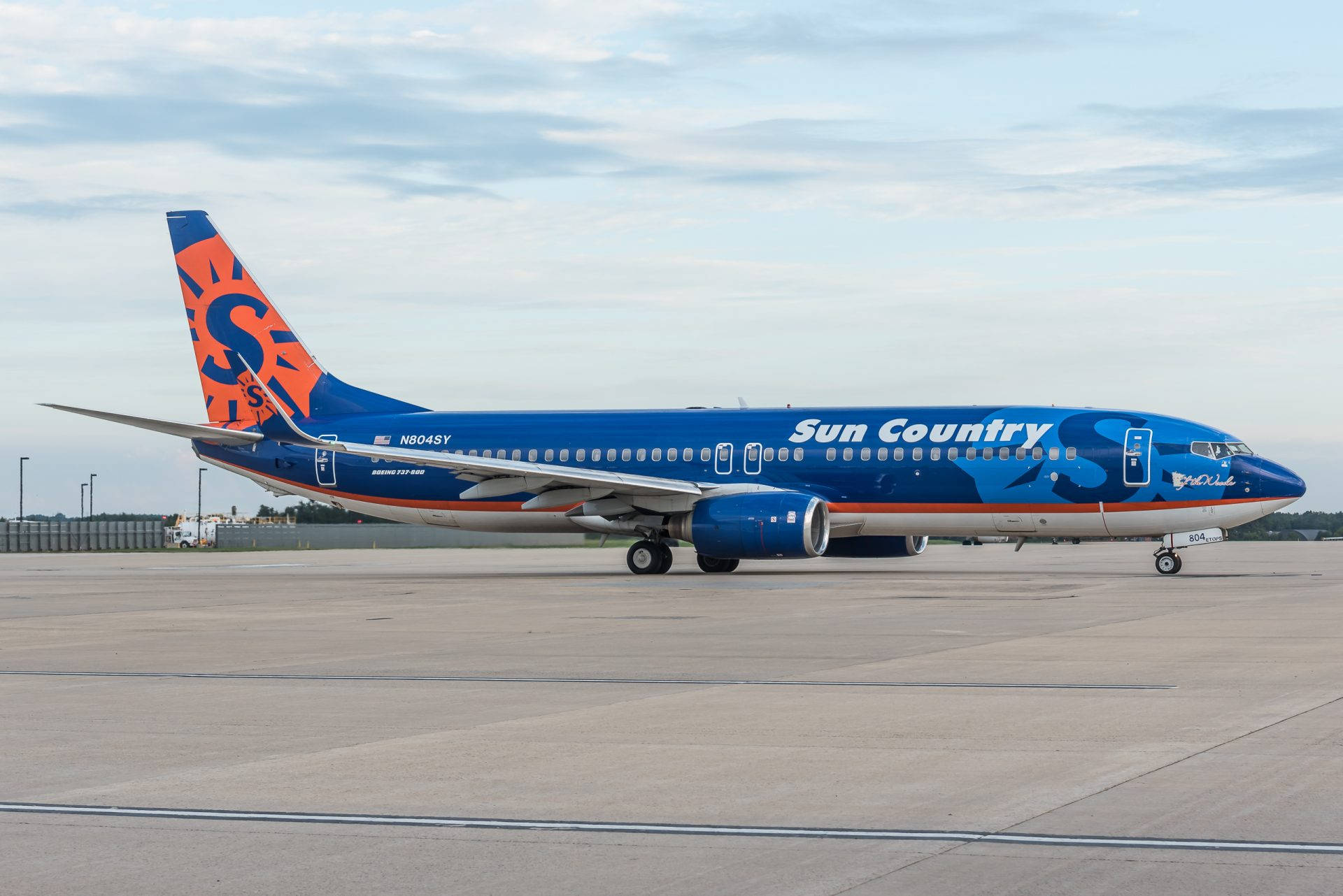 Blue Sun Country Aircraft Background