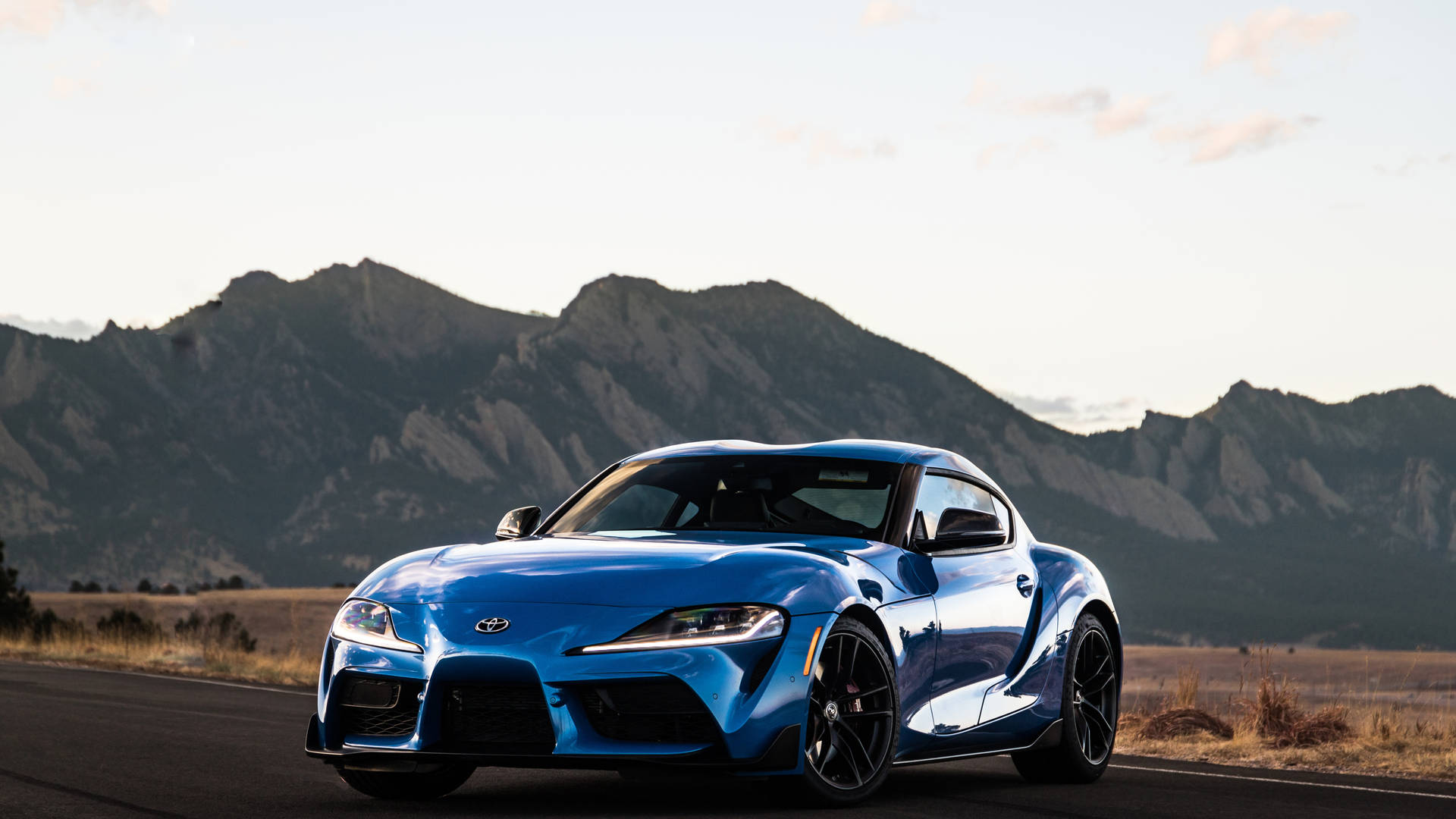 Blue Supra A91 Toyota 4k Background