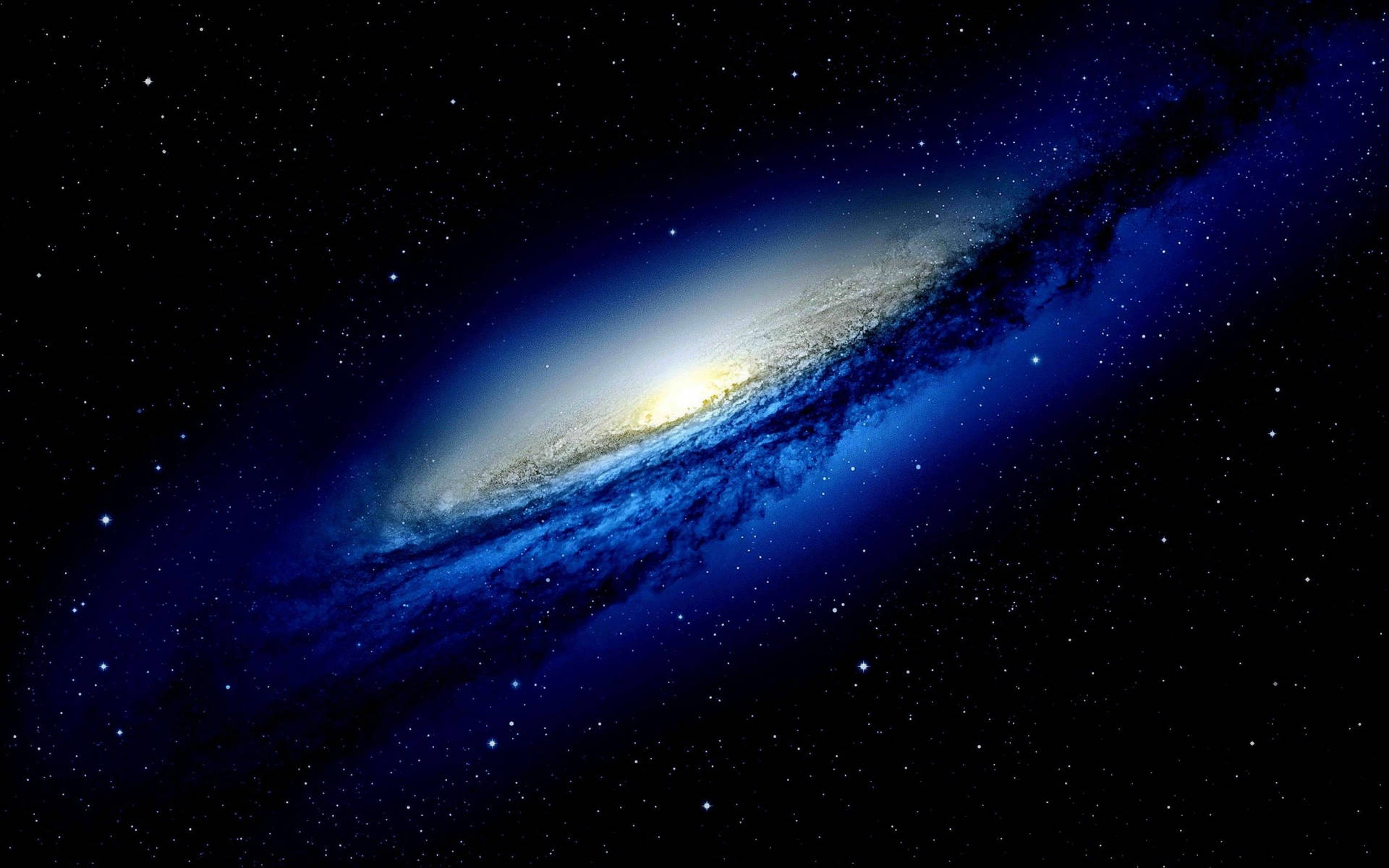 Blue Swirling Galaxy Background