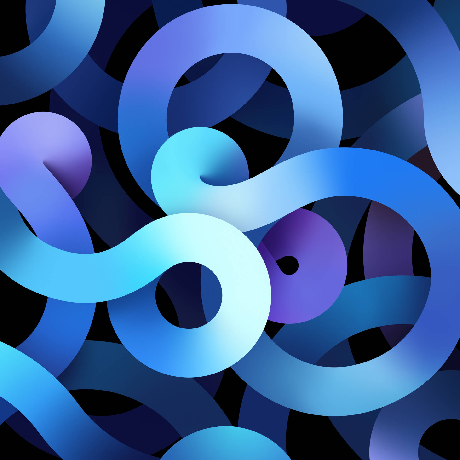 Blue Swirls Ipad Air 4 Background