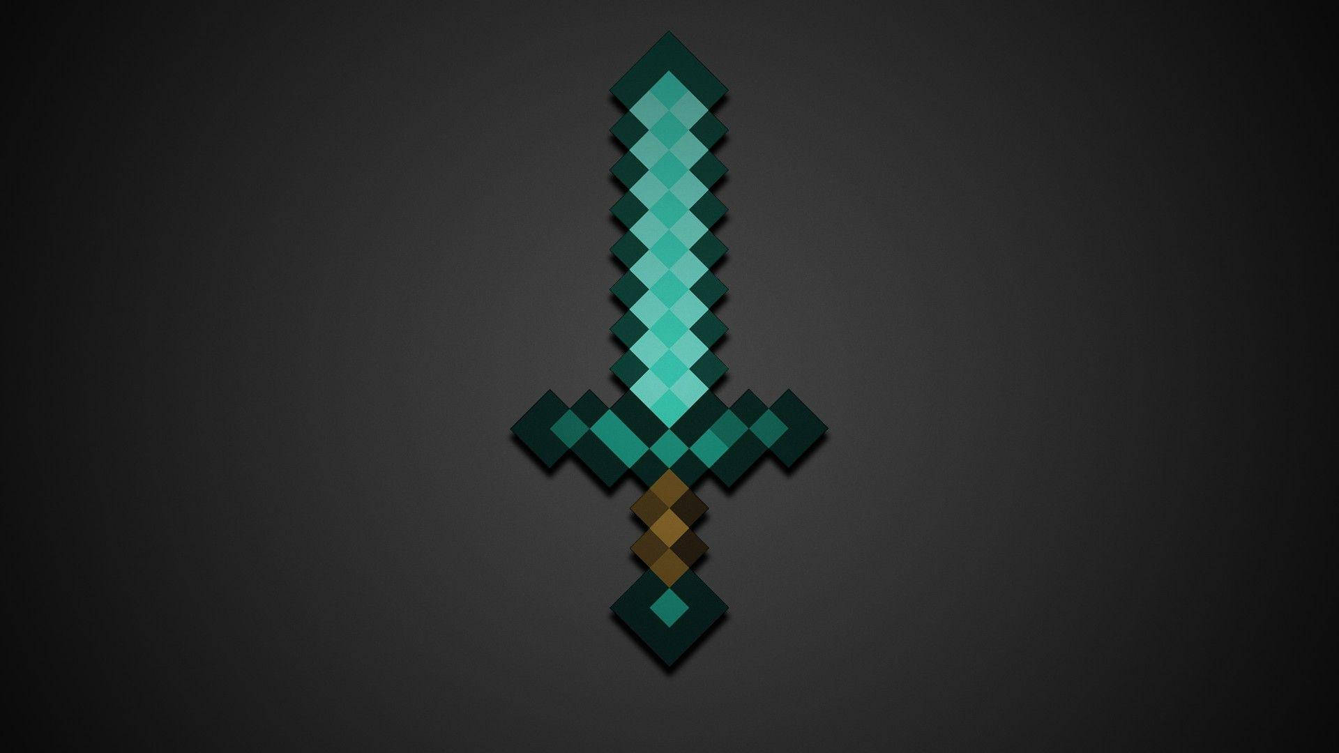 Blue Sword Cool Minecraft Background