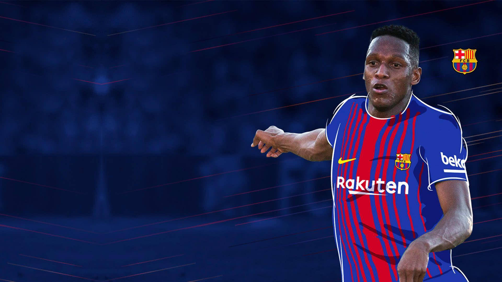 Blue-themed Yerry Mina Background