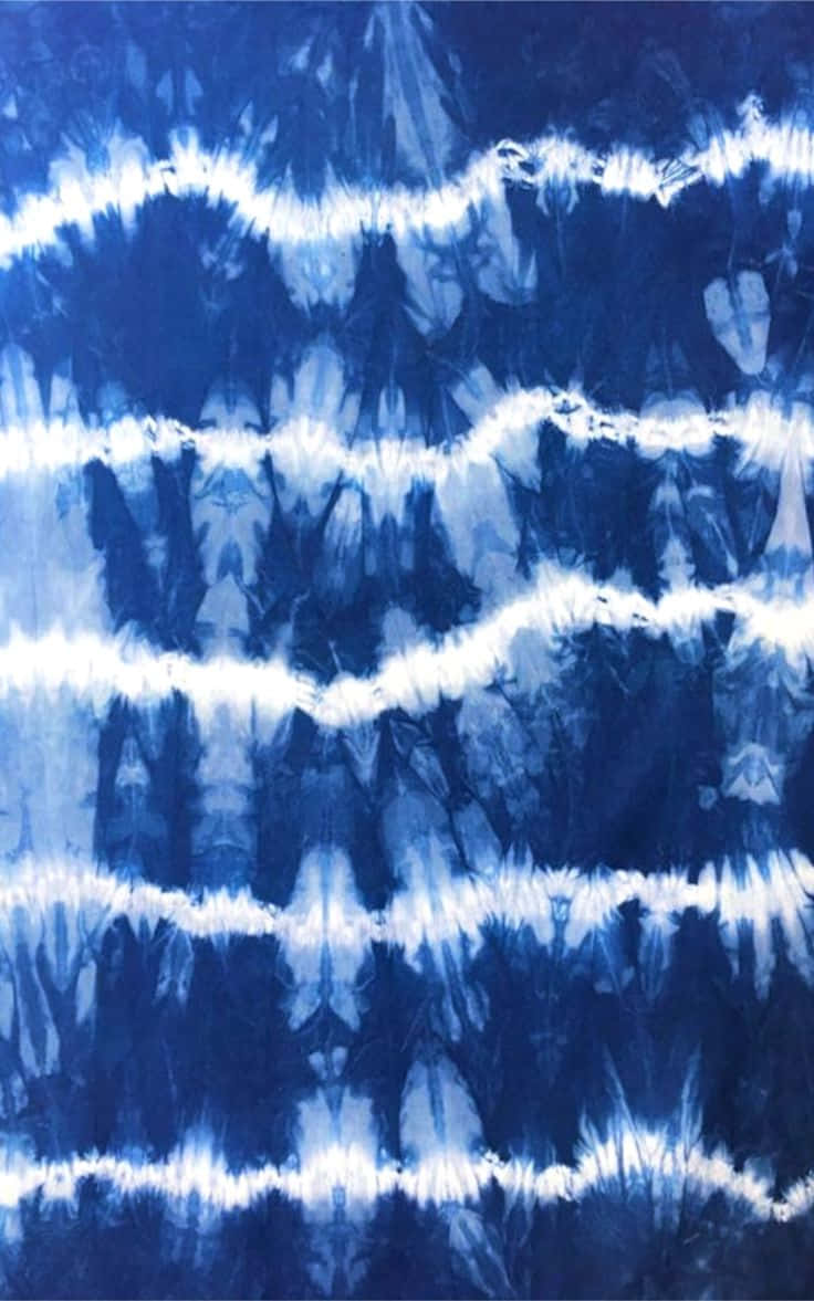 Blue Tie Dye Art Fabric Background