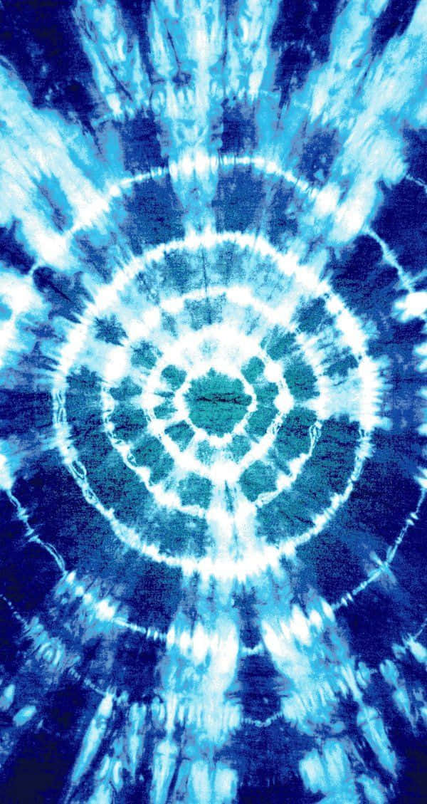 Blue Tie Dye Circular Shape Background