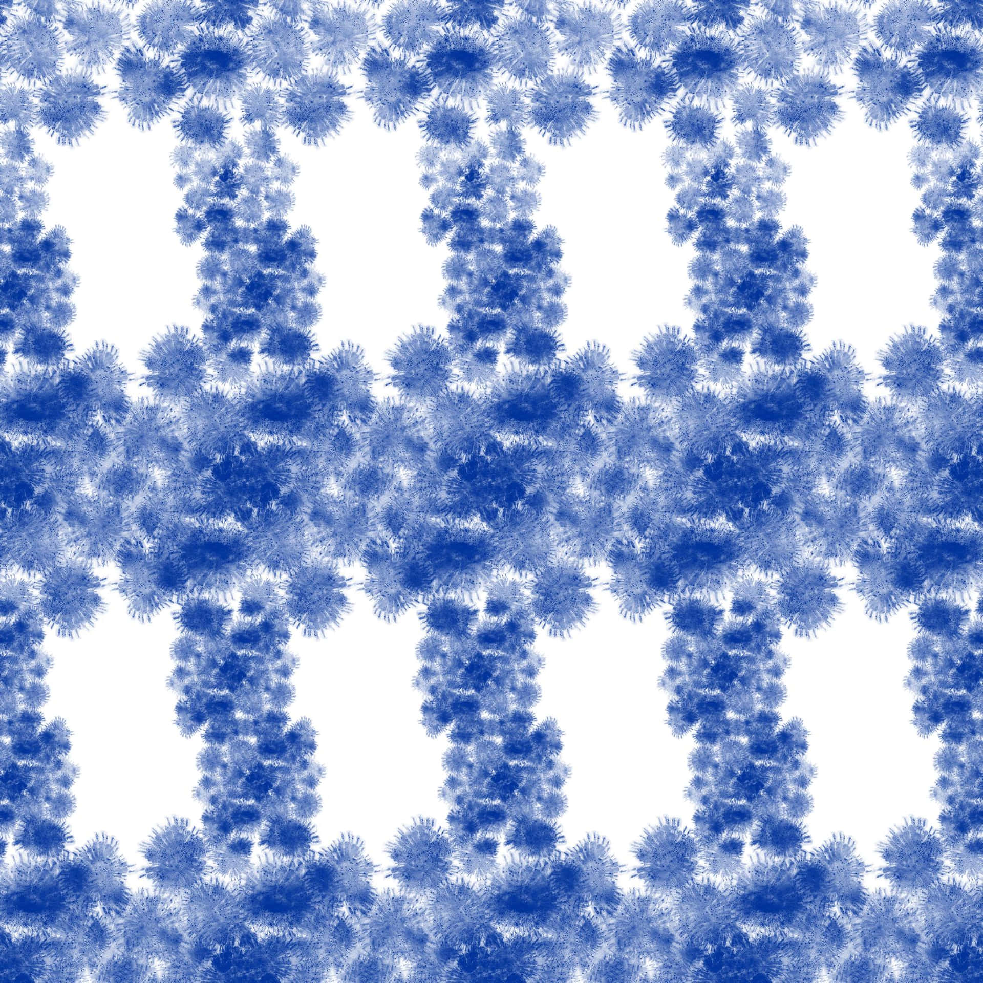 Blue Tie Dye White Pattern Flower Design Background