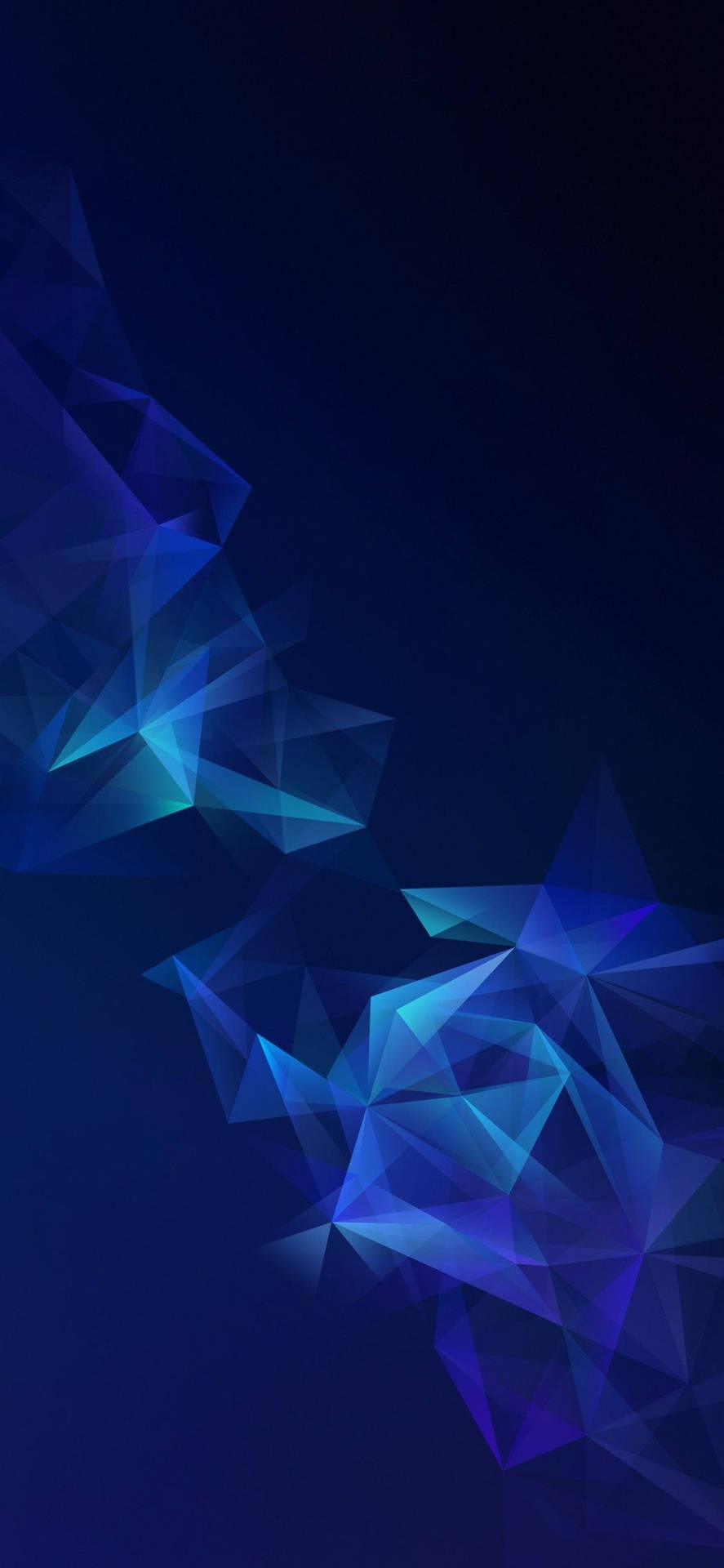 Blue Triangles Galaxy S10 Background