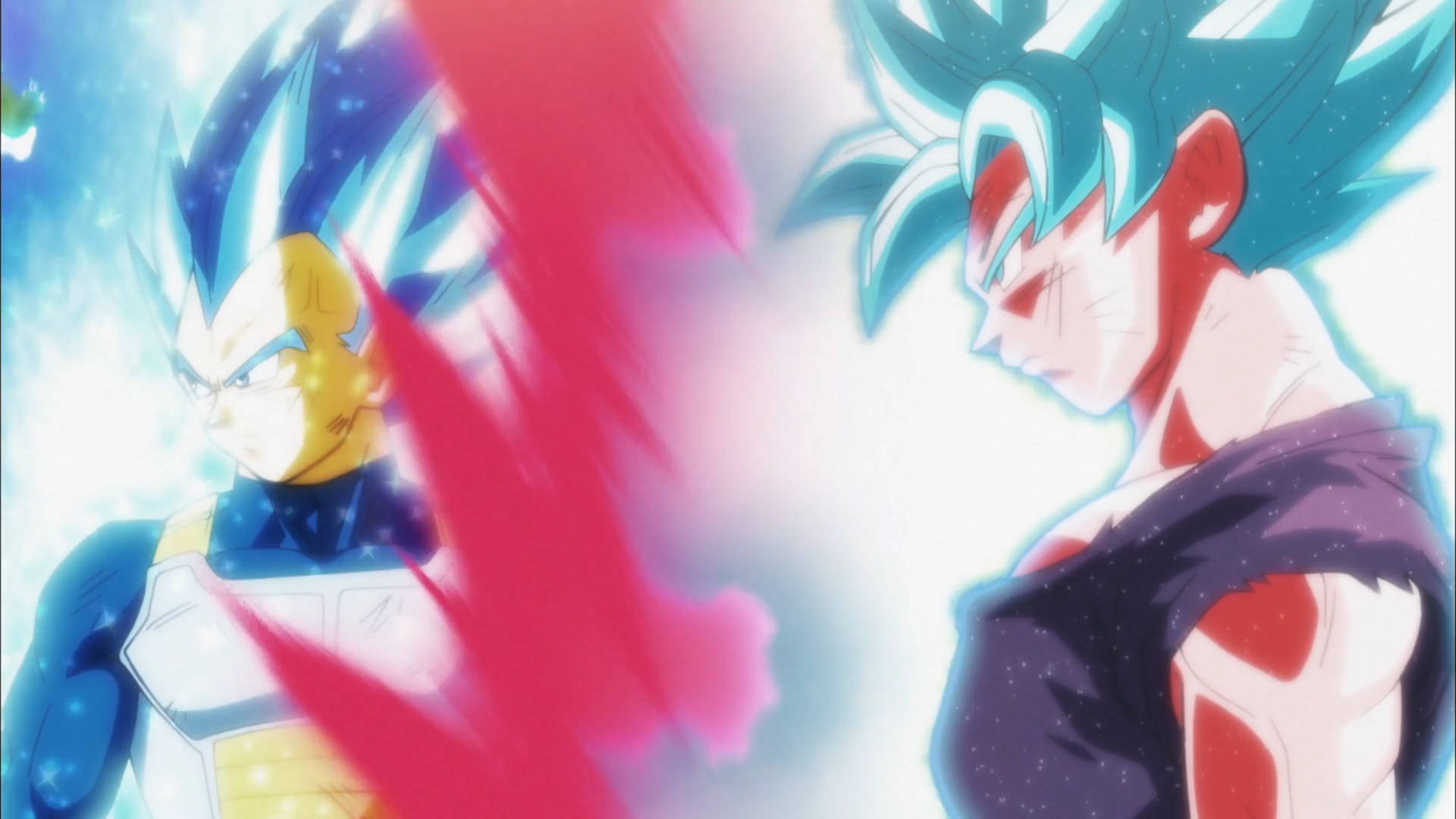Blue Vegeta Goku Super Saiyan Background