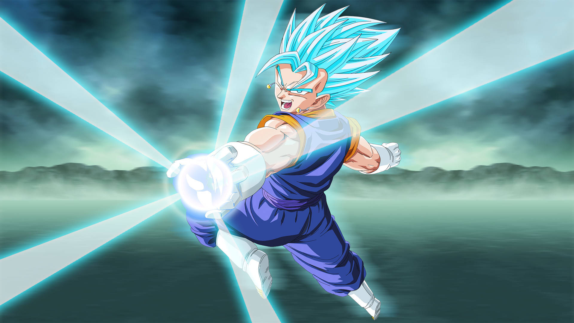 Blue Vegito Kamehameha Background