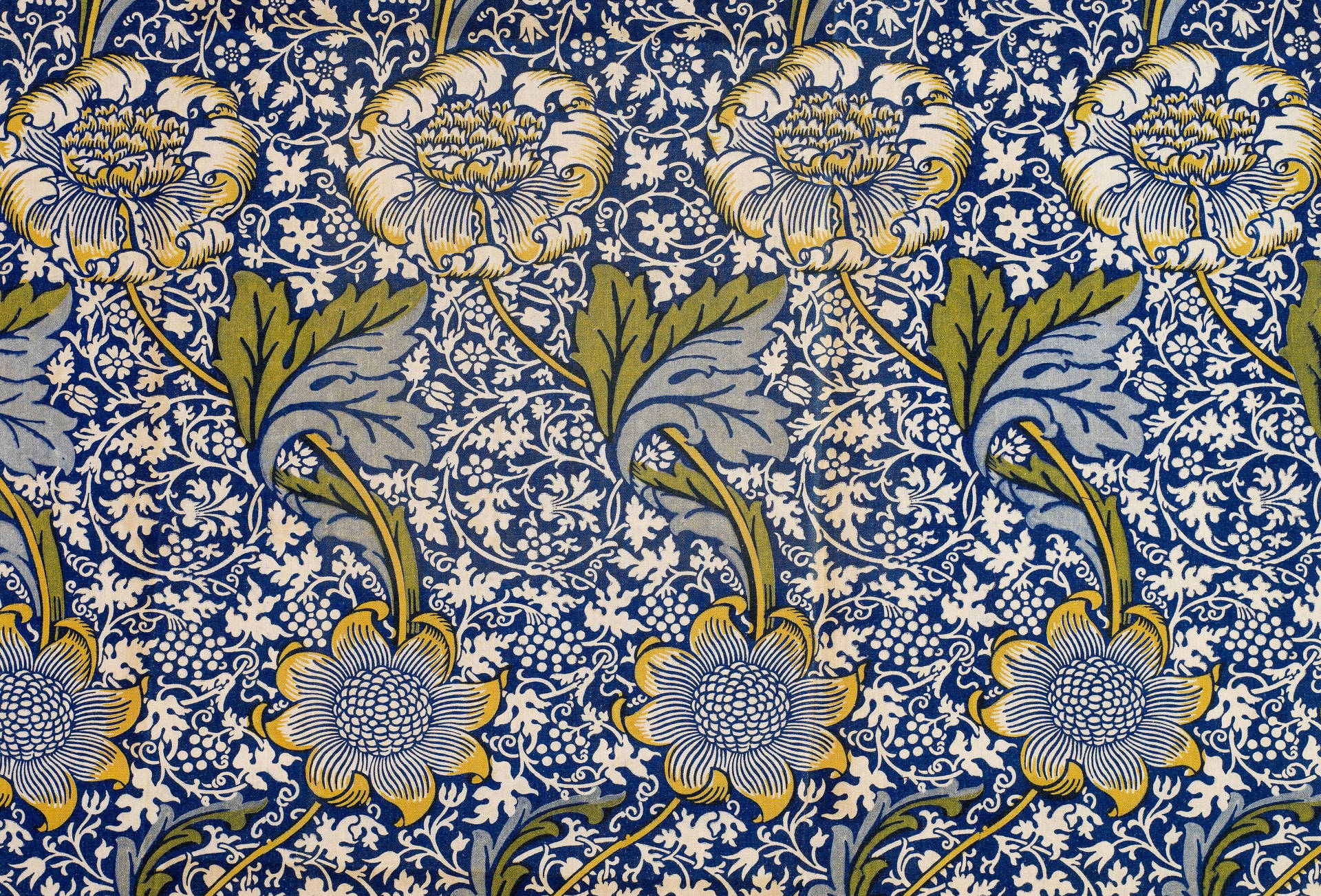 Blue Wandle Pattern William Morris Floral Painting