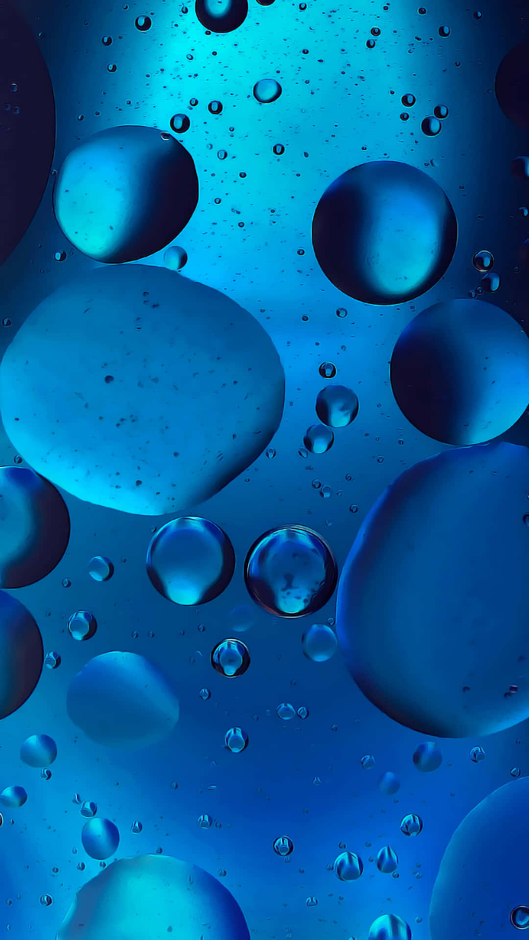 Blue Water Drops On A Blue Background Background