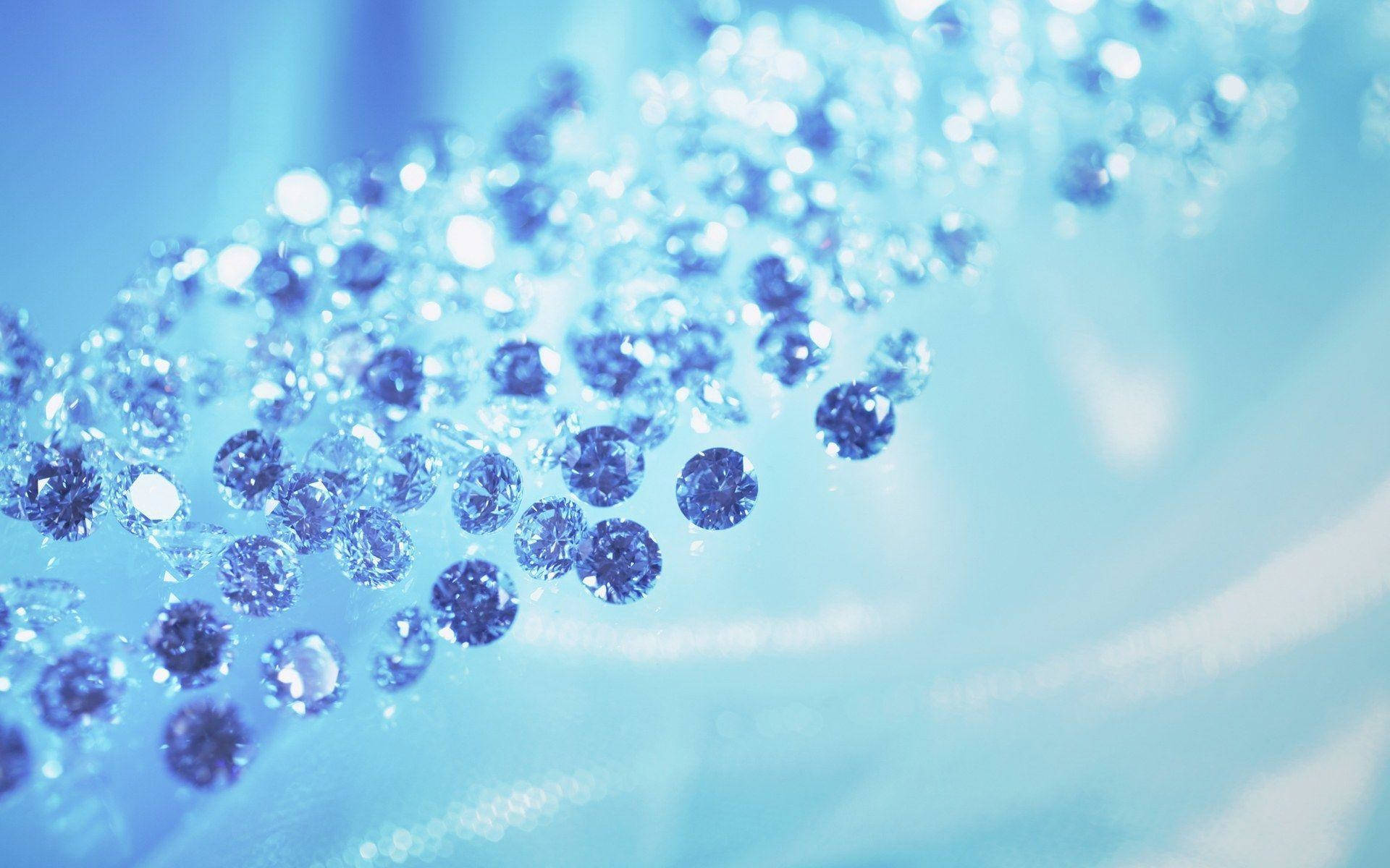 Blue Water Sparkle Beads Background