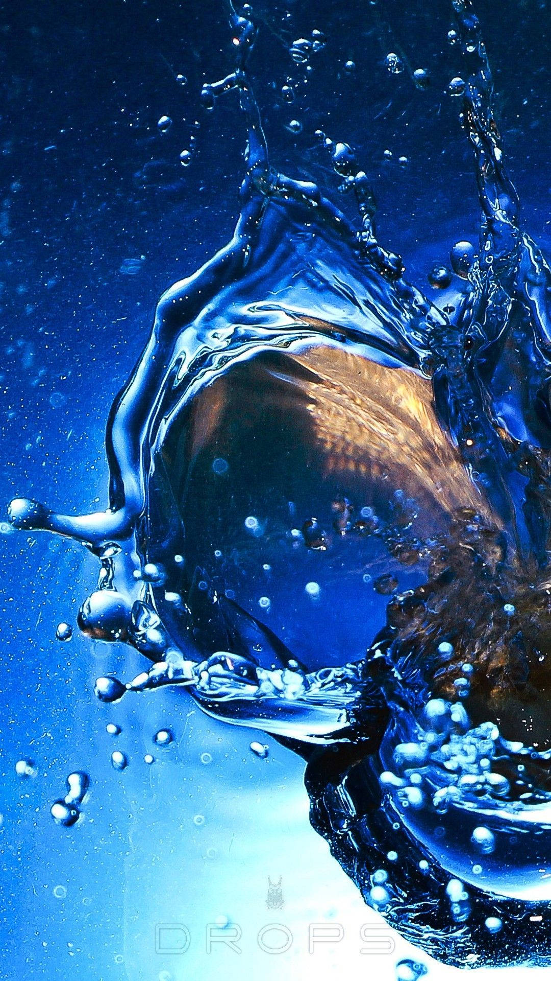 Blue Water Splash Smartphone Background
