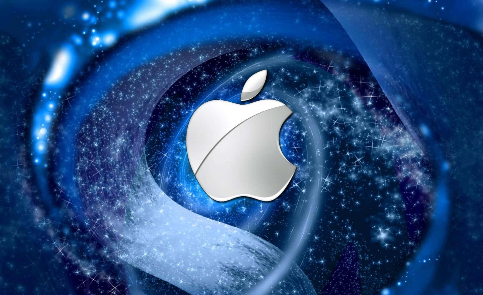 Blue Water Swirls Cool Mac Logo Background