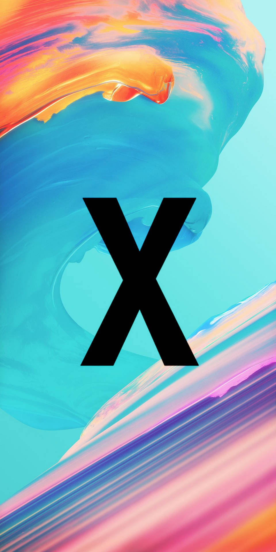 Blue Wave Letter X Background