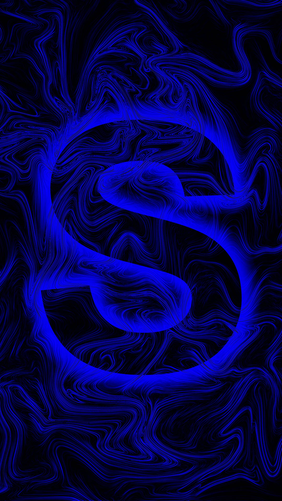 Blue Waves S Alphabet Background