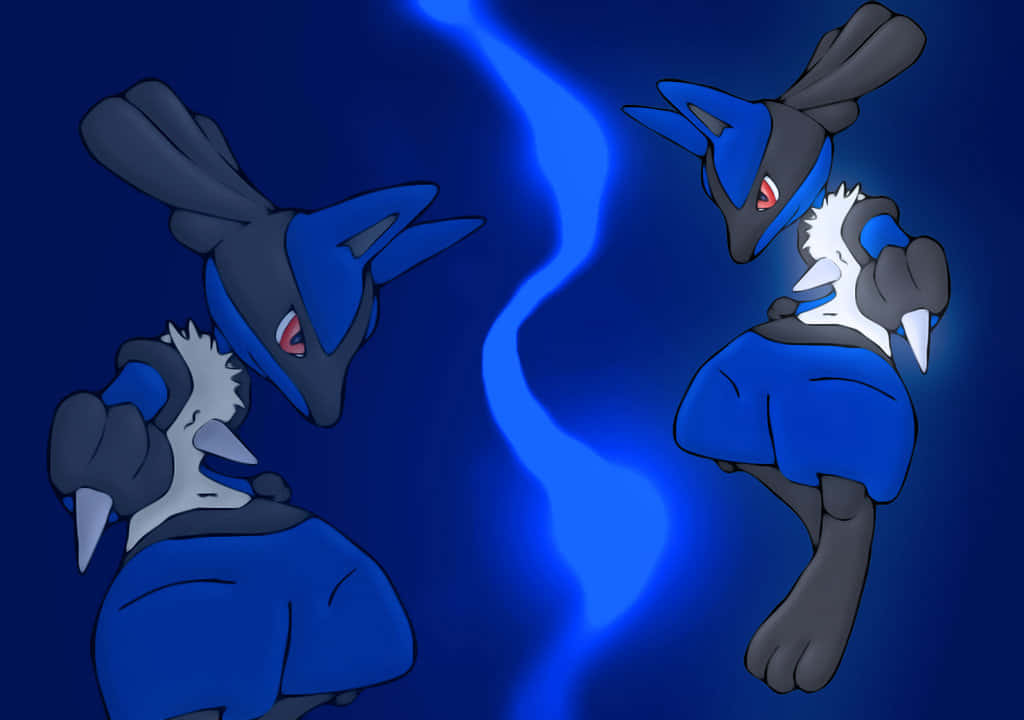 Blue Wavy Line Pokemon Lucario