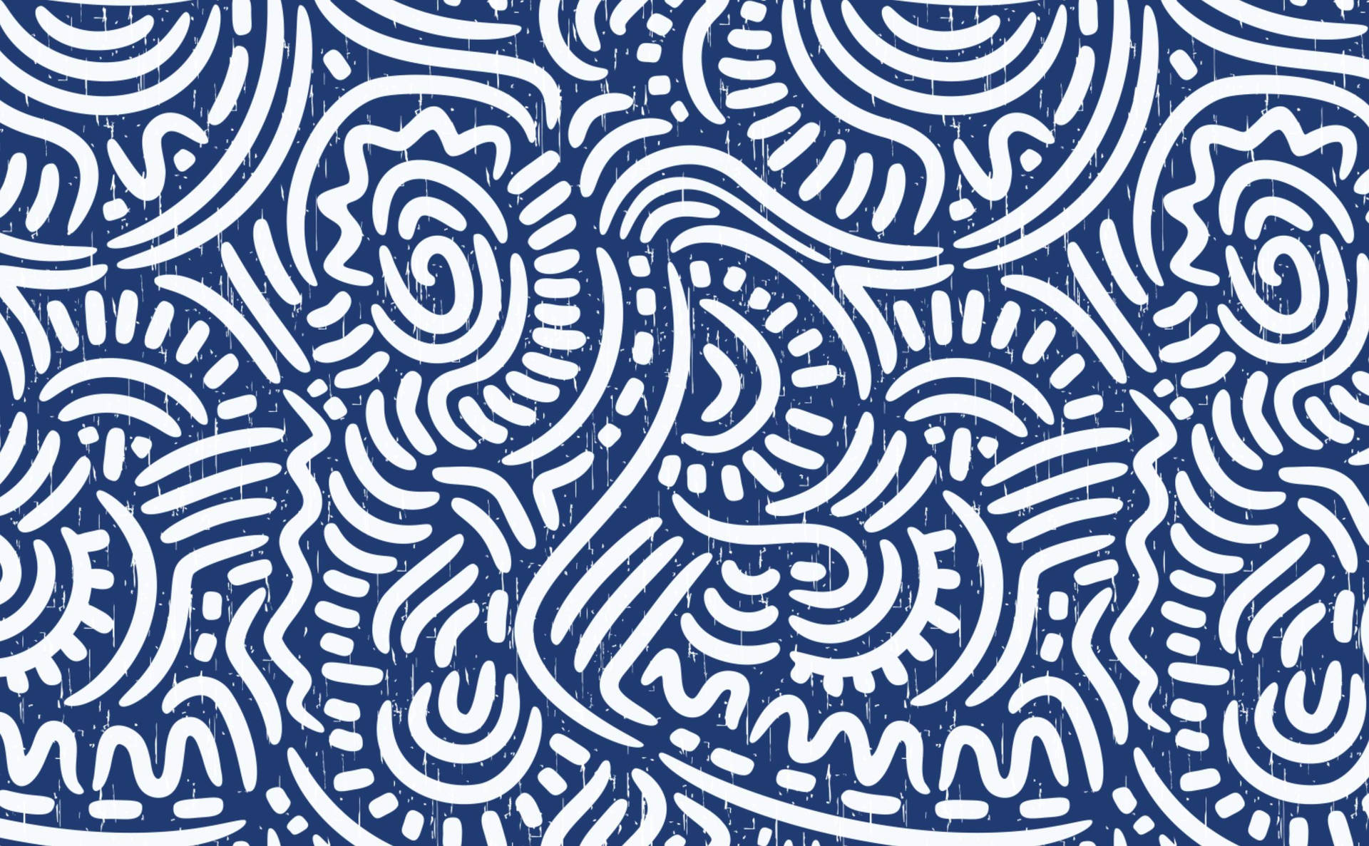 Blue White Boho Doodle Background