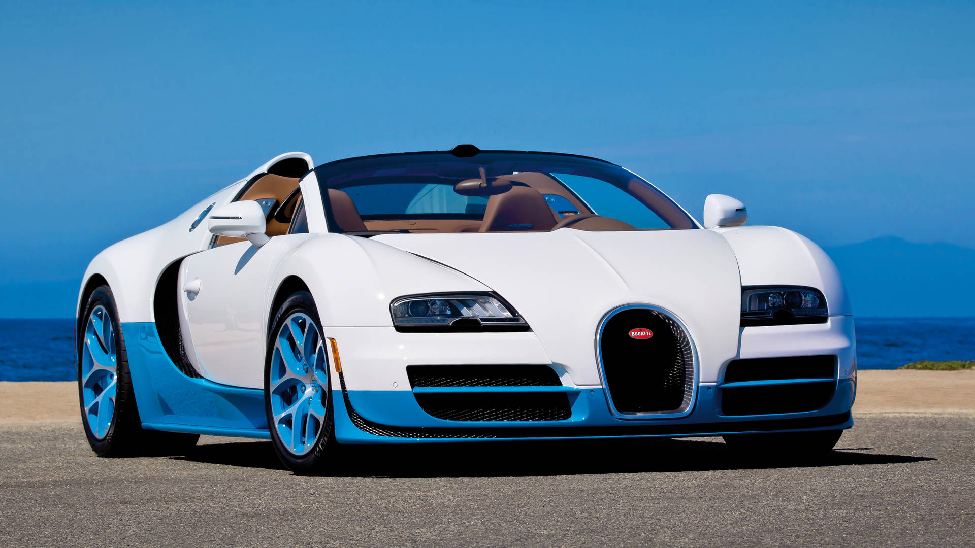 Blue White Cool Bugatti Veyron