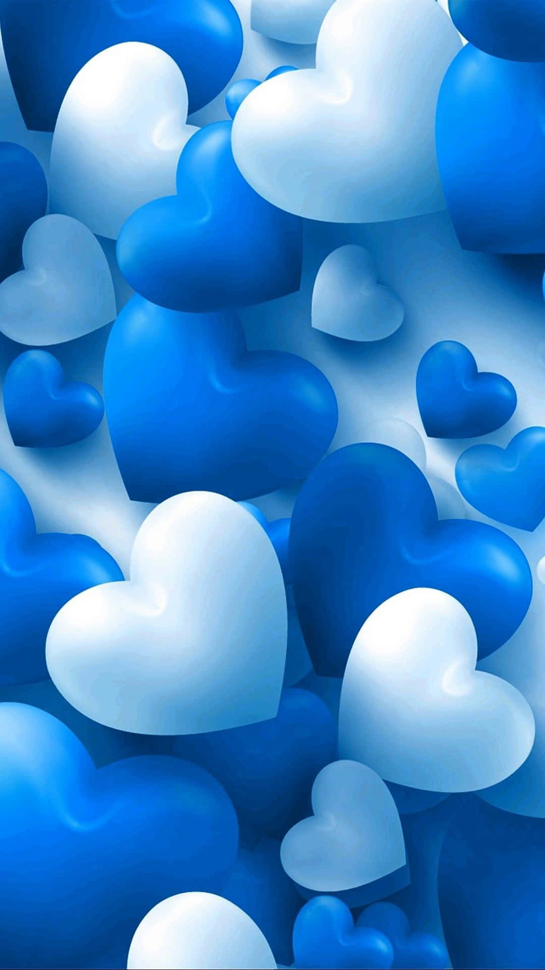 Blue White Hearts Background Background