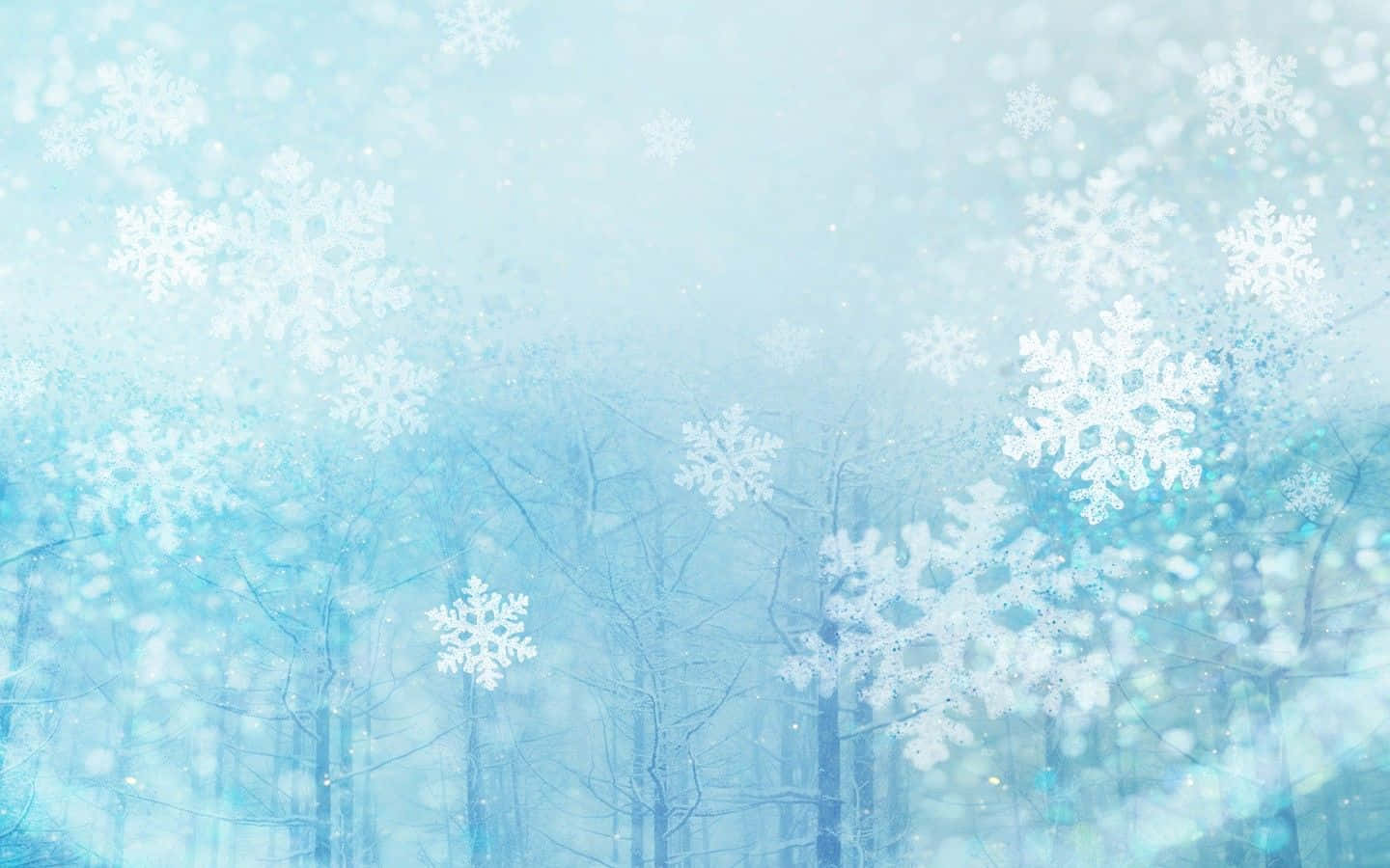 Blue White Snowflake Christmas Vibe Background