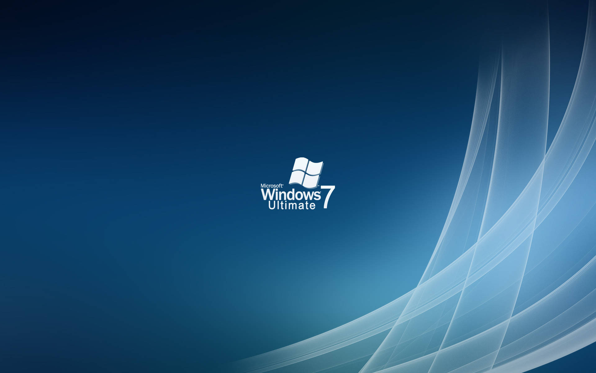 Blue Windows 7 Ultimate Screen Background