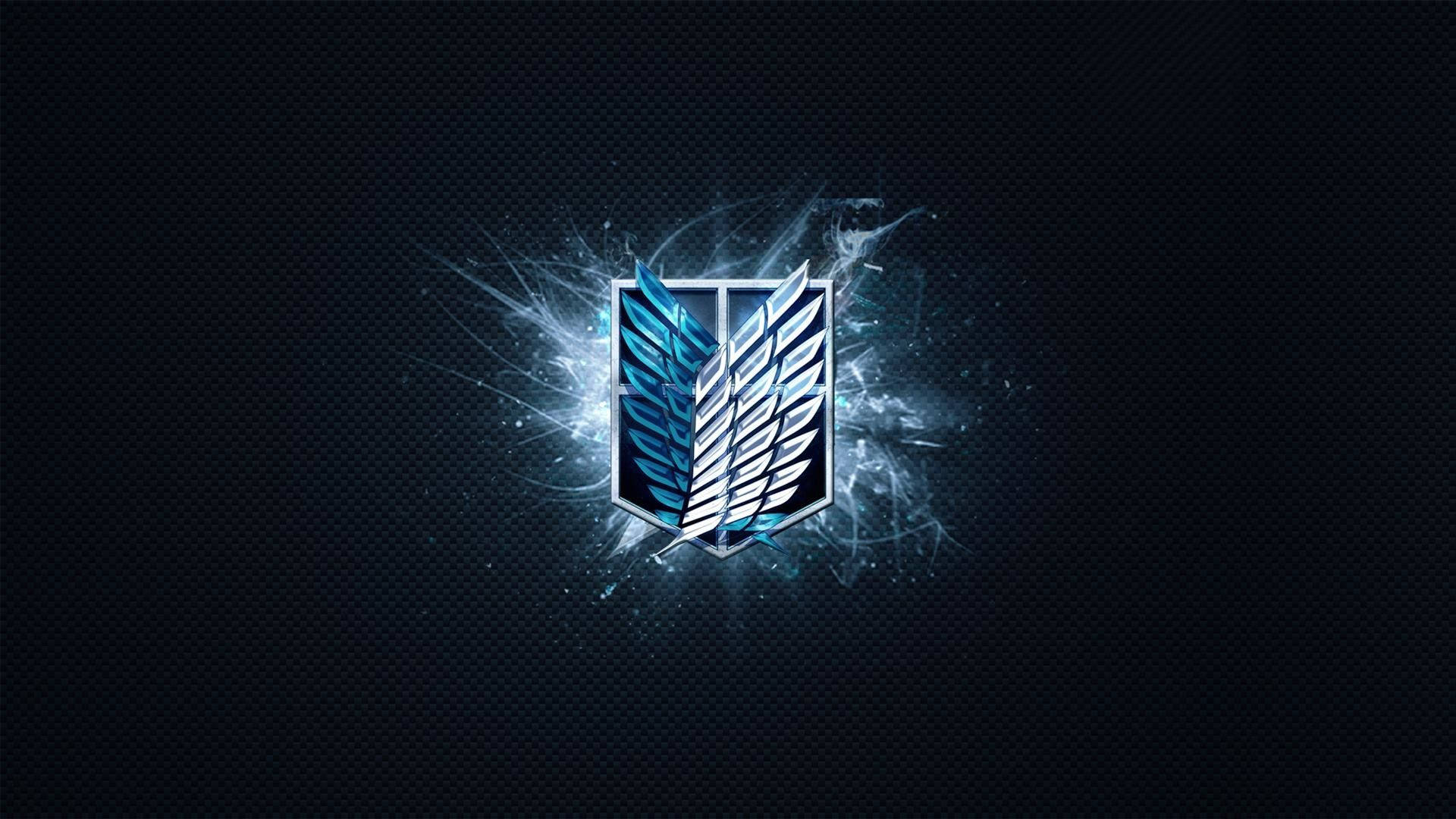 Blue Wings Of Freedom Attack On Titan Logo Background