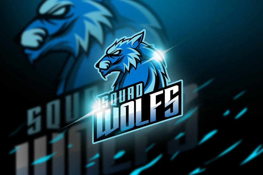 Blue Wolf Logo Background
