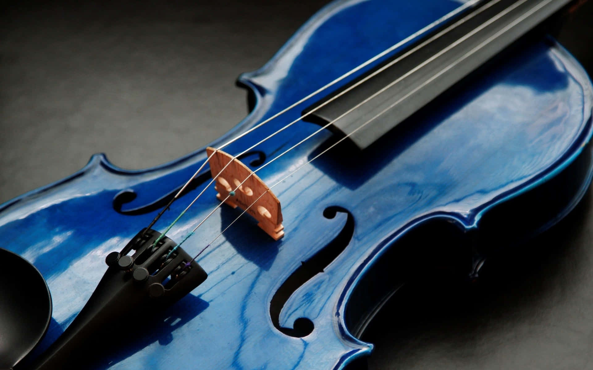 Blue Wooden Chordophone Violin Instrument