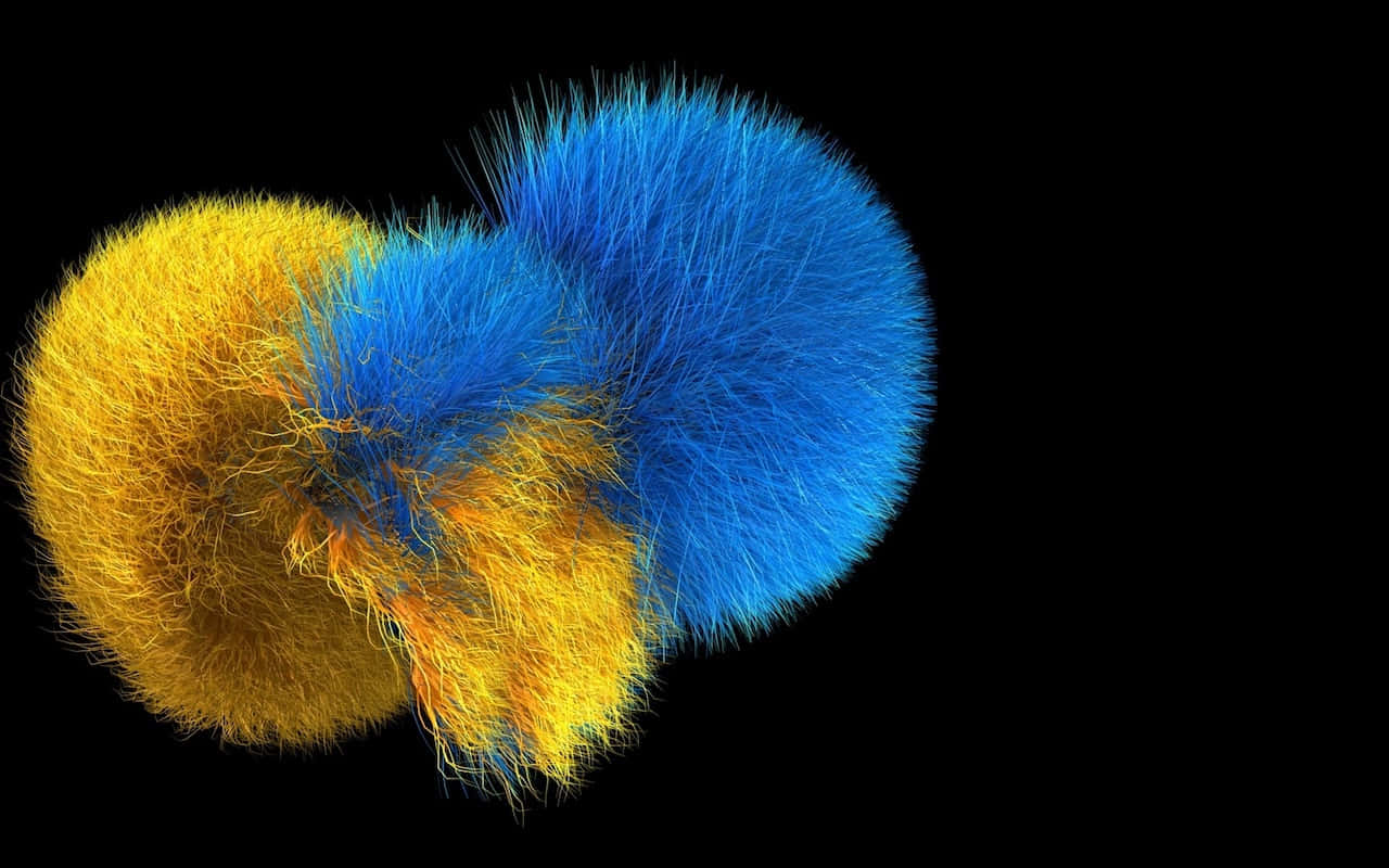 Blue Yellow Fuzzy Abstract Background