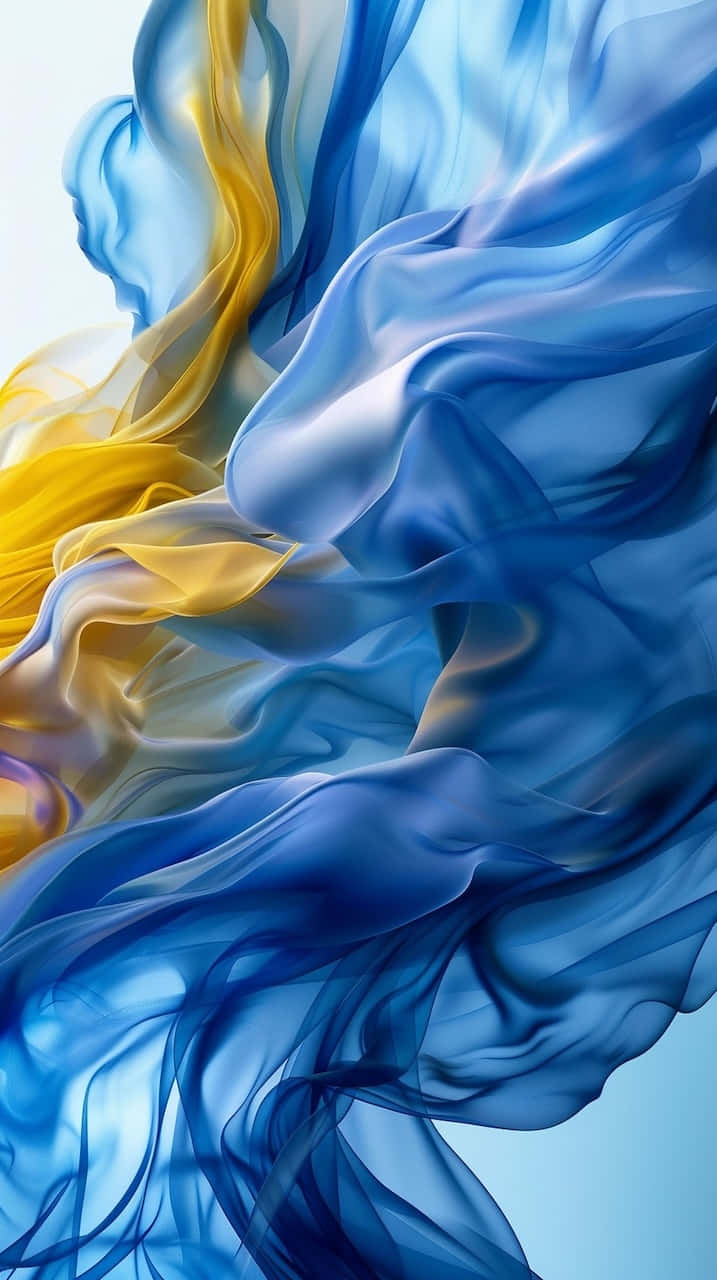Blue Yellow Smoke Art