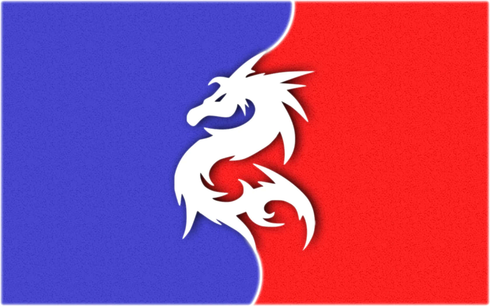 Blueand Red Dragon Silhouette Background