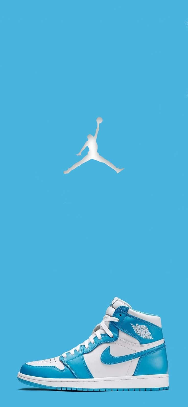Blueand White High Top Sneaker Background