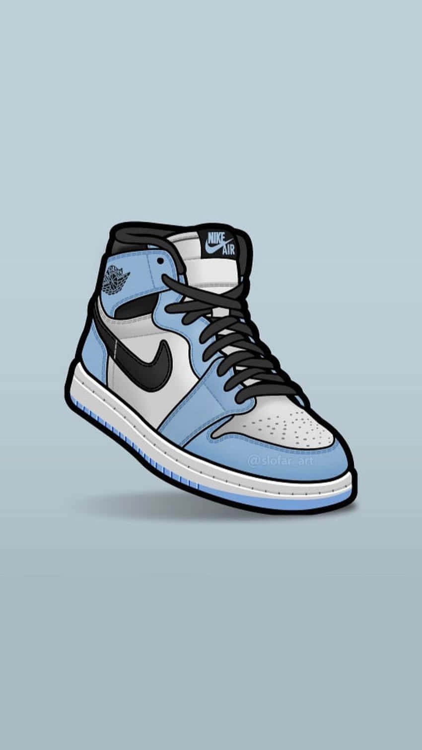 Blueand White High Top Sneaker Background