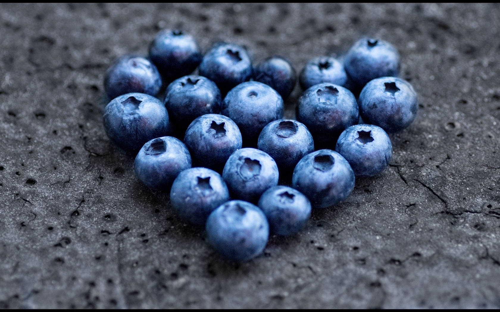 Blueberries Resembling A Heart Background