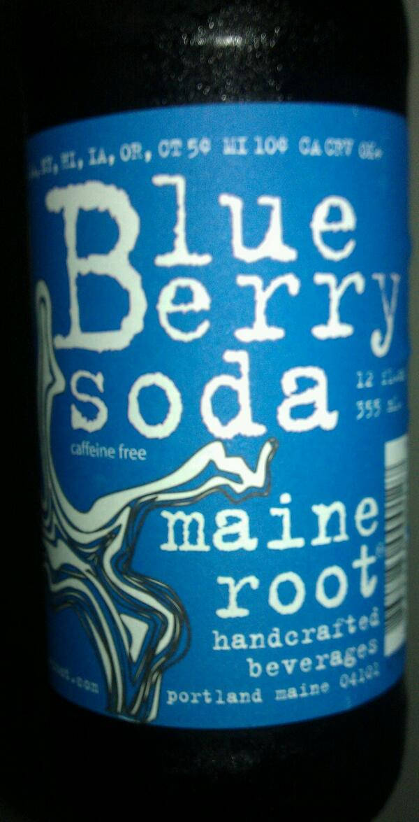 Blueberry Soda Maine Root Drink Close-up Background