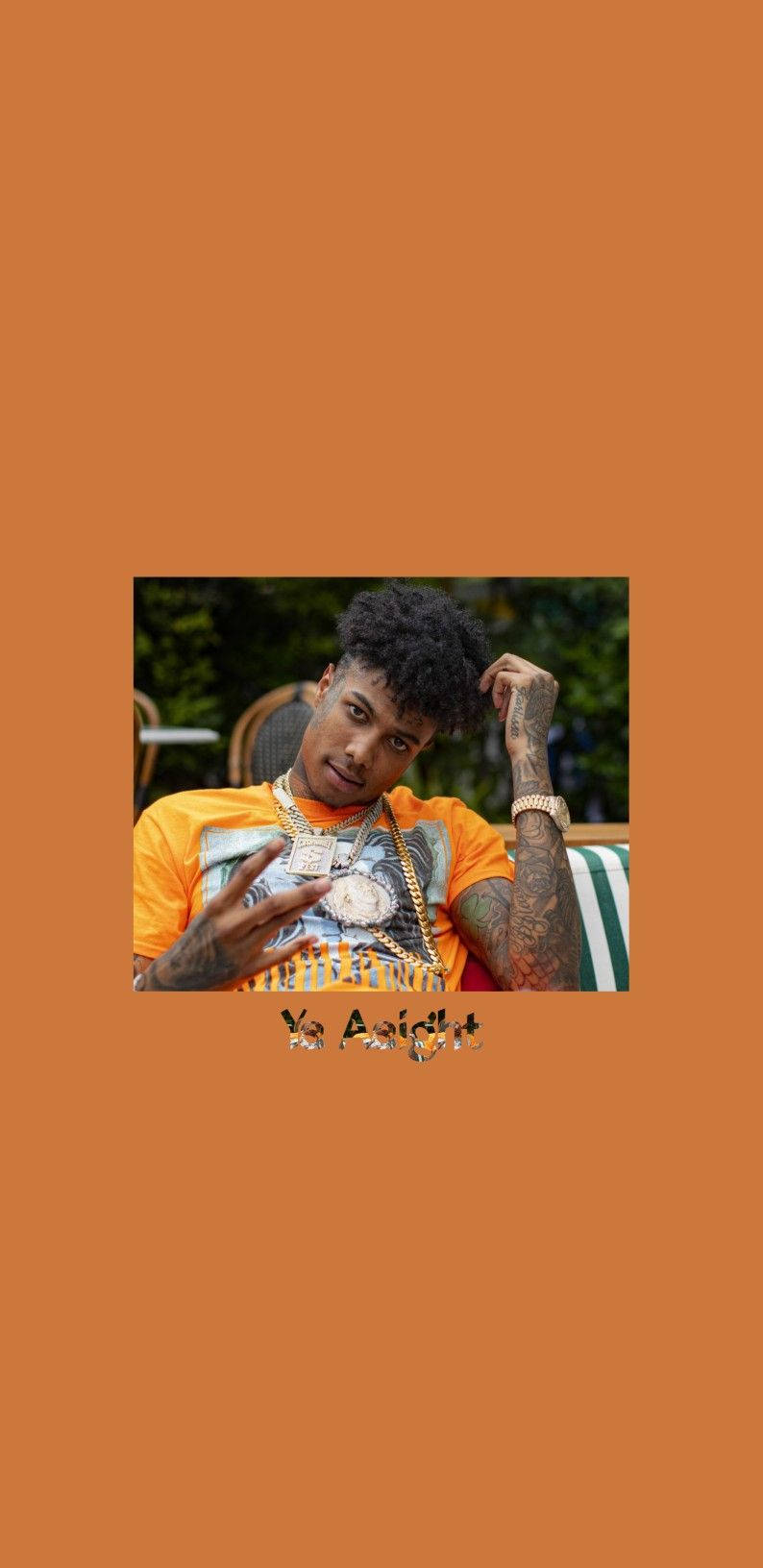 Blueface Orange Background Yea Aight