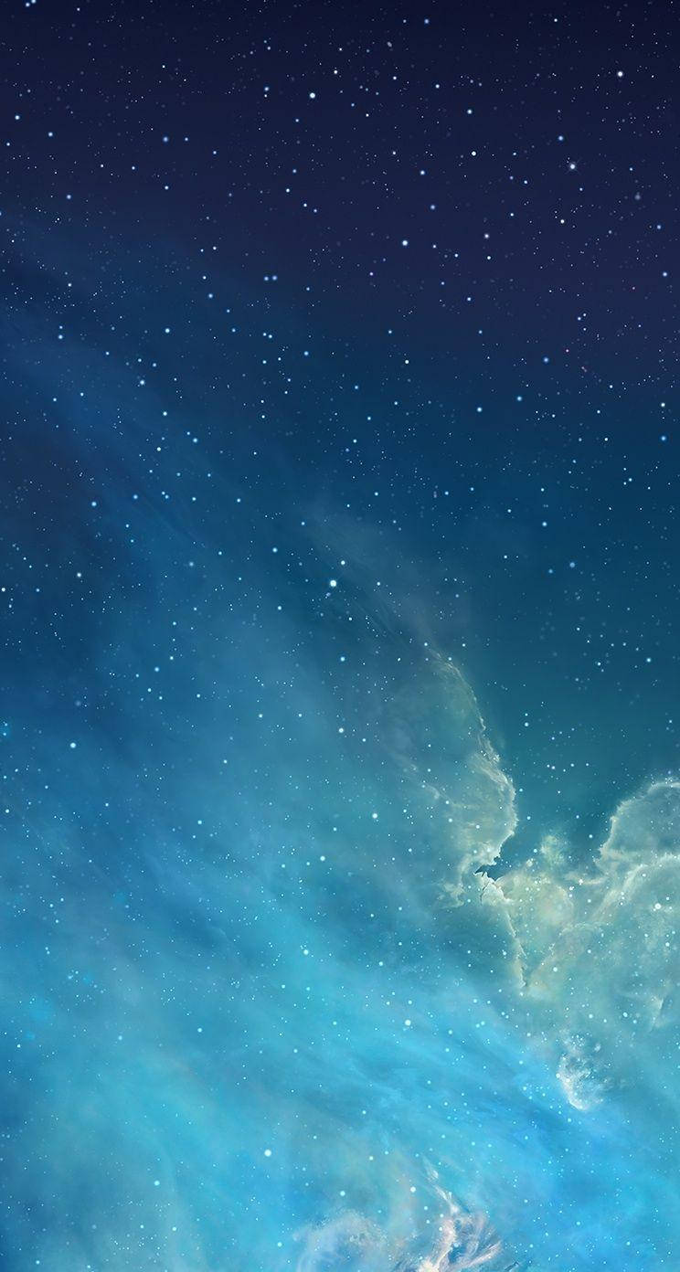 Blueish Starry Night Sky Ios 7 Background