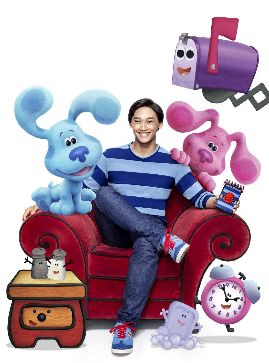 Blues Clues Character Collage Background