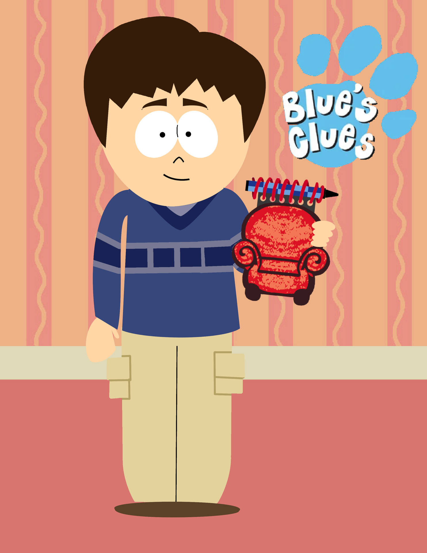 Blues Clues Josh South Park Style Background