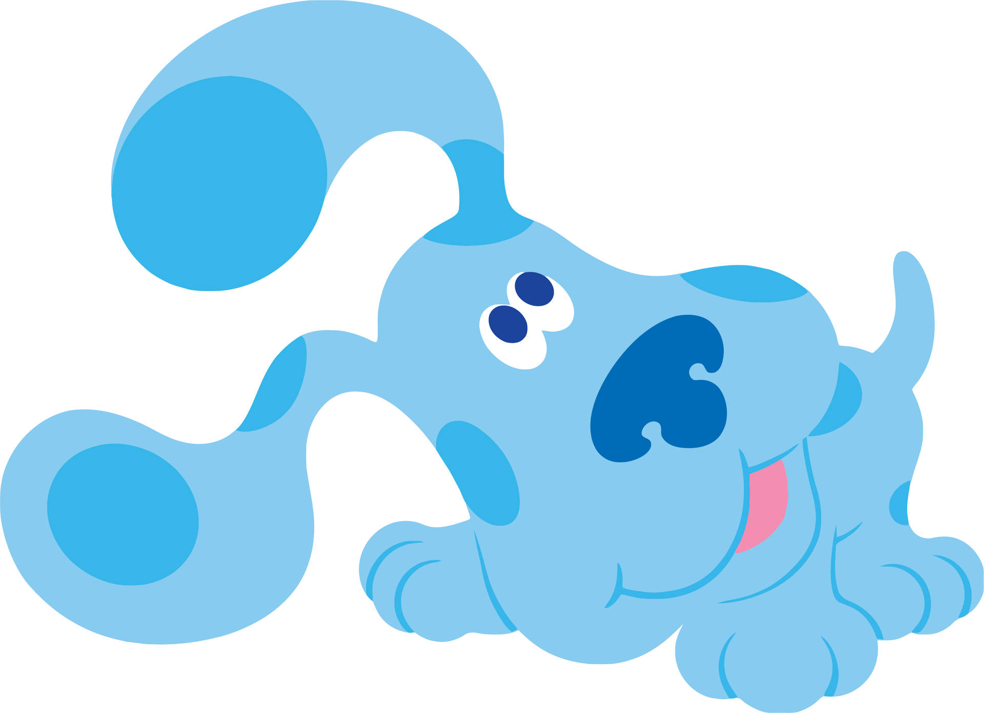 Blues Clues Playful Blue Background