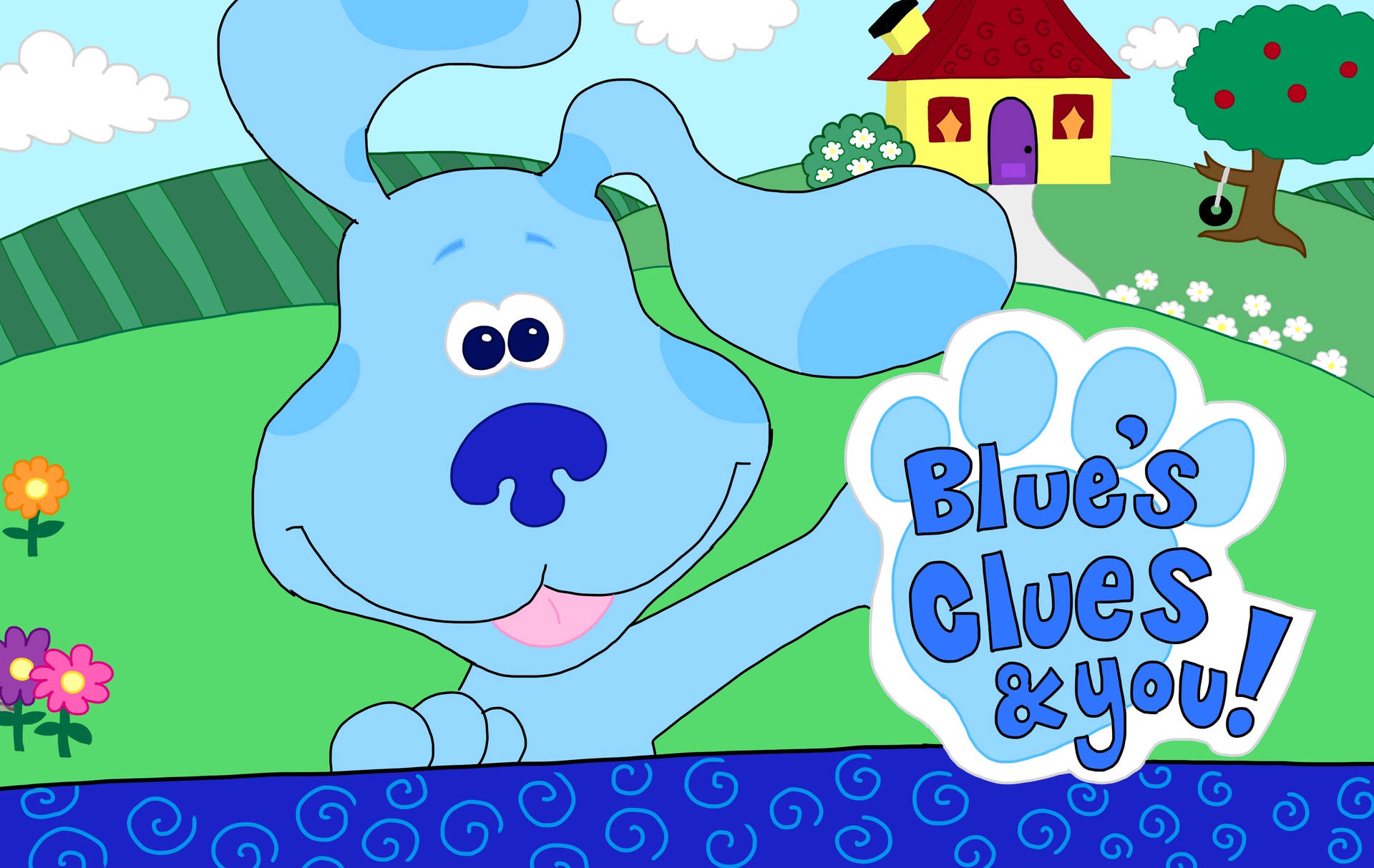 Blues Clues & You Title Art Background